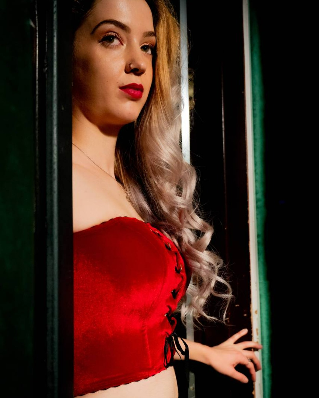 Stretchy Velvet Corset - Image 2